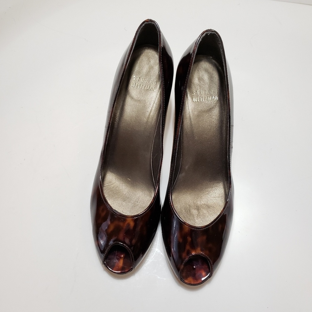 Stuart Weitzman Marble Open Toe Heels - image 6